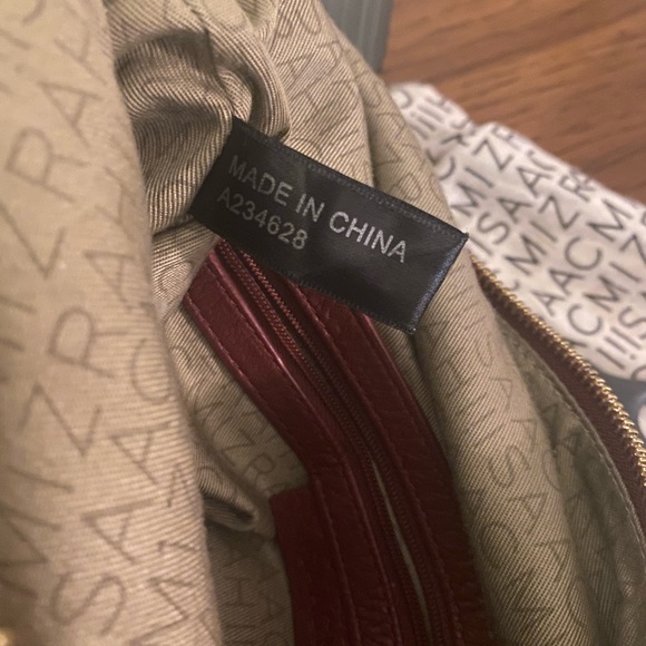 Isaac Mizrahi Deep Red Leather Bag - Picture 6 of 15